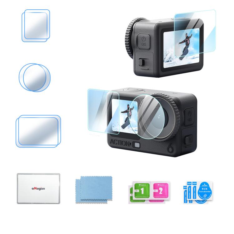 For DJI Osmo Action 6 aMagisn 9H Hardness Tempered Glass Screen Protector