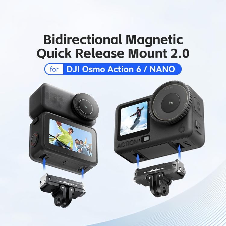 For DJI Osmo Action 6/Nano aMagisn Bidirectional Magnetic Quick Release Adapter 2.0
