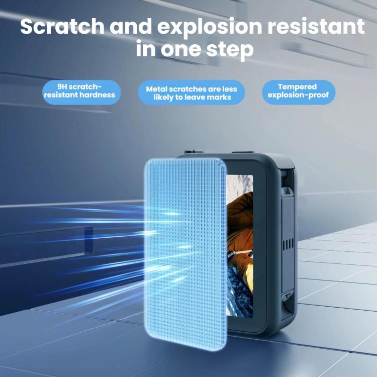 For DJI Osmo Nano TELESIN Tempered Glass Screen Protector + Camera Lens Soft Film