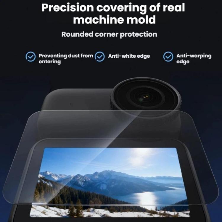 For DJI Osmo Nano TELESIN Tempered Glass Screen Protector + Camera Lens Soft Film