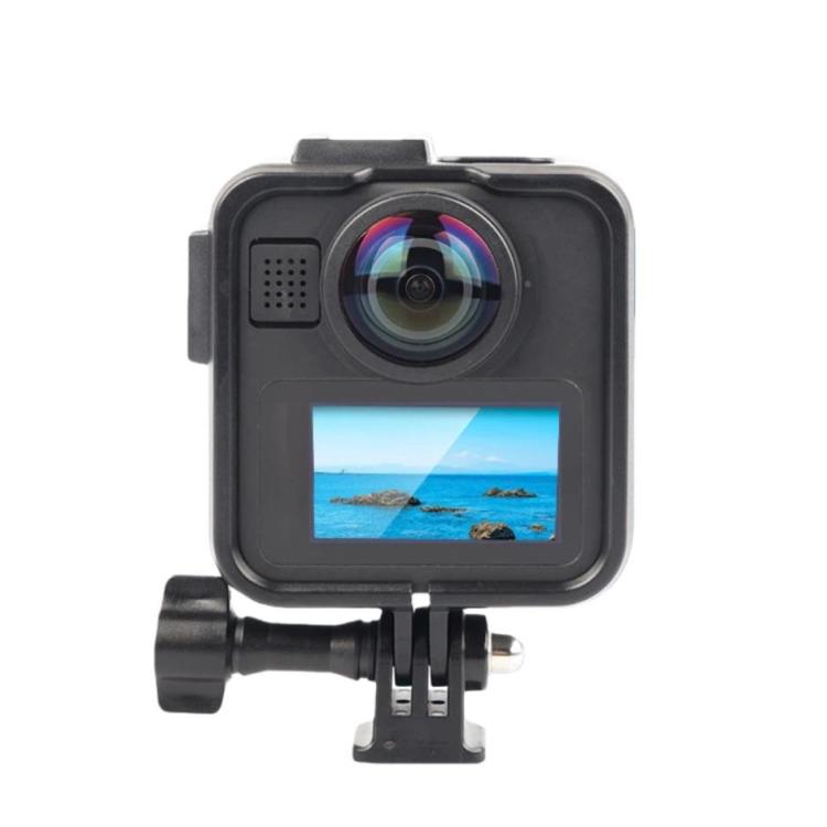 For GoPro MAX2 Plastic Frame Side-Open Protective Cage with Dual Cold Shoe Mounts, Plastic Frame