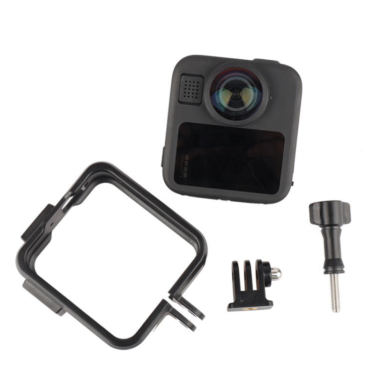 For GoPro MAX2 Plastic Frame Side-Open Protective Cage with Dual Cold Shoe Mounts, Plastic Frame