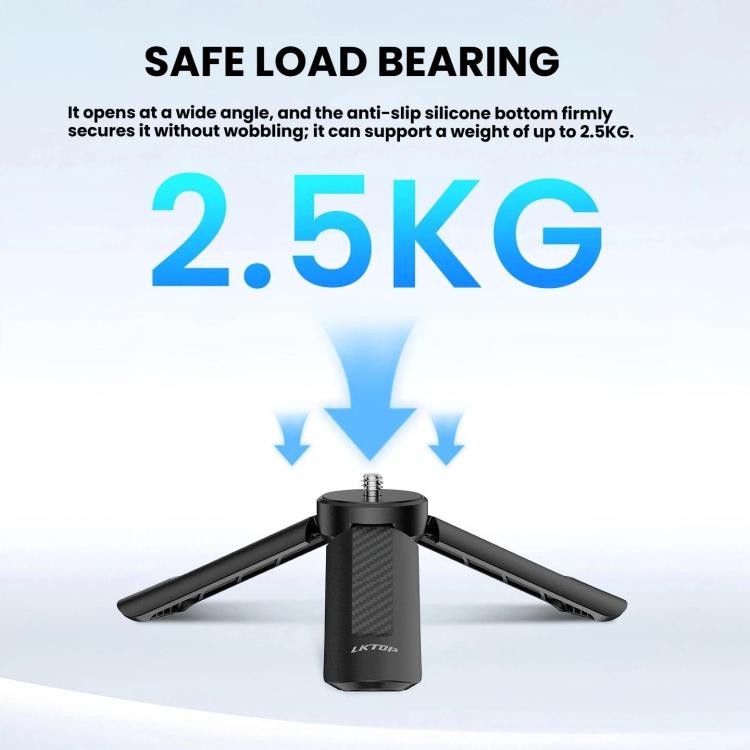 LKTOP Mini Desktop Tripod With 1/4-Inch Thread For Action Cameras And Smartphones