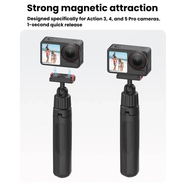 Magnetic Quick-Release Handheld Selfie Stick Tripod for DJI Osmo Action 5 Pro, 4, 3 with 360-Degree Rotation, for DJI Osmo Action 5 Pro, 4, 3