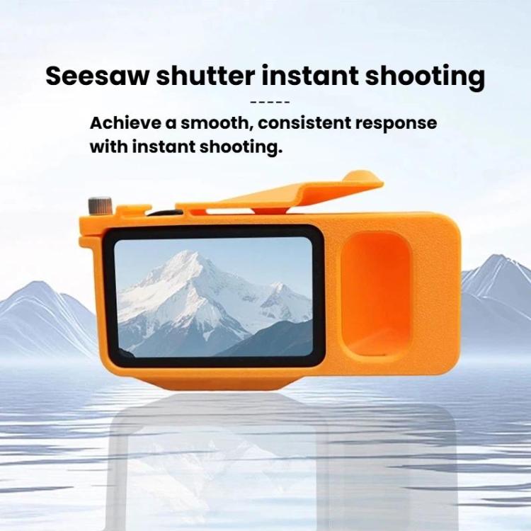 For DJI Osmo Action 6 Street Photo Handle Action Camera Handheld Bracket Cage Accessory, Frame Black, Frame Orange, Frame+Lens Cap Black, Frame+Lens Cap Oramge