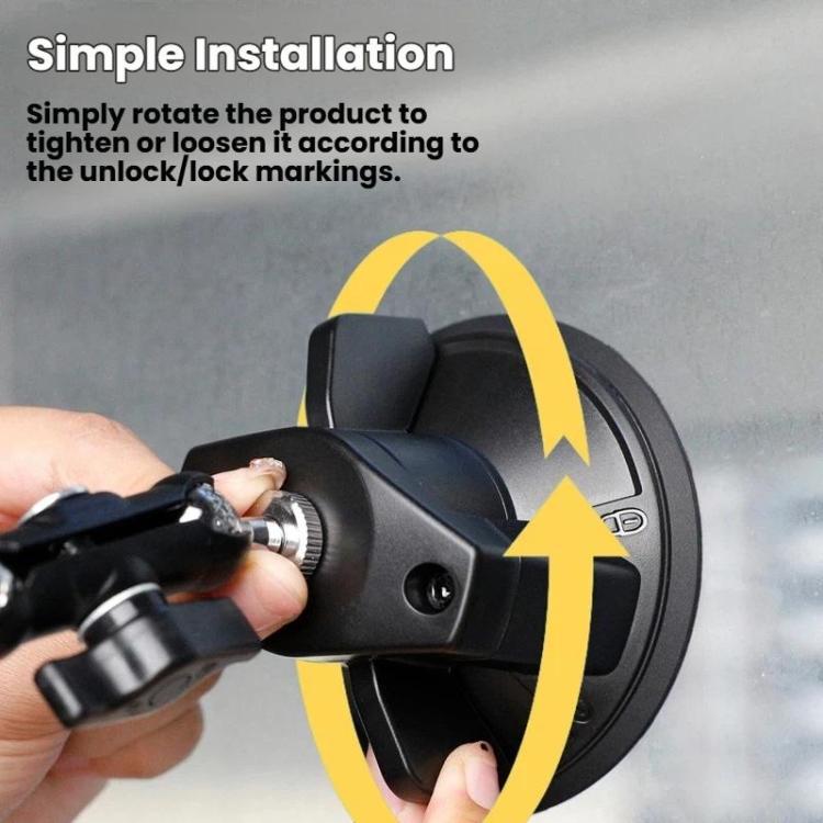 For DJI Osmo Action 6 Suction Cup Mount 360-degree Rotatable Car Windshield Mount with Vacuum Base