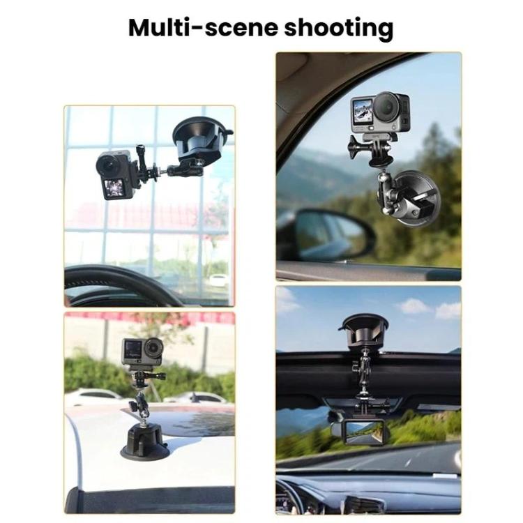 For DJI Osmo Action 6 Suction Cup Mount 360-degree Rotatable Car Windshield Mount with Vacuum Base