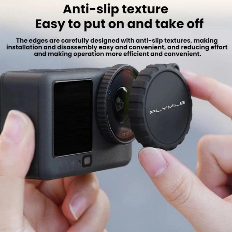 For DJI Osmo Action 6 Flymile Dustproof Protective Silicone Lens Cap