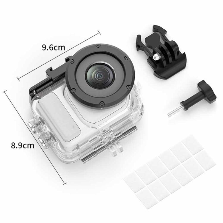 For Insta360 GO Ultra 60m Waterproof Case Kit Dive Housing With Dual Cold Shoe