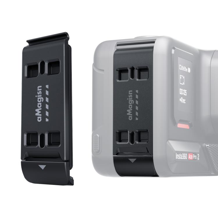 For Insta360 Ace Pro 2 aMagisn Vertical Shooting Battery Cover Magnetic Quick-Release & Splash Proof Battery Door