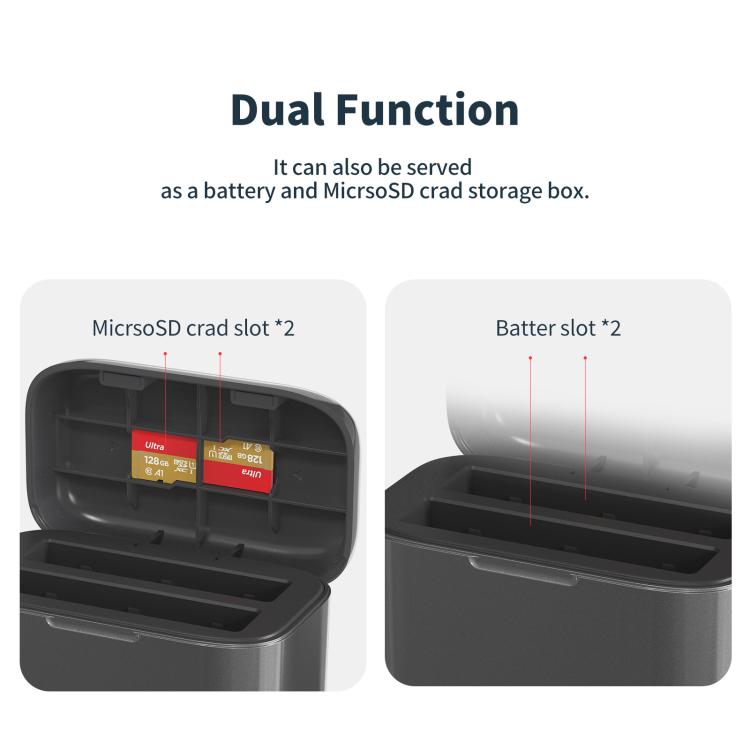 For Insta360 X4 Air AMagisn Fast Charging Case Portable Battery Charger And Storage Box