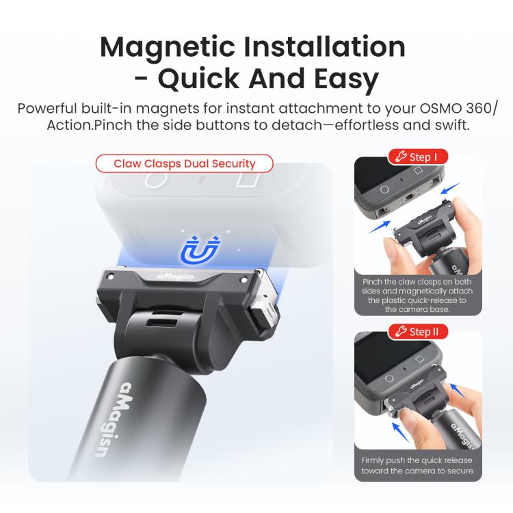 120cm Quick-Release Selfie Stick Gimbal, For DJI Osmo 360 / Action 5 Pro / Action 4 / Action 3, PD16