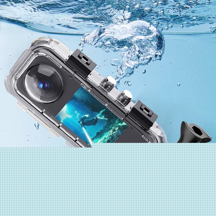 For Insta360 X5 Invisible Dive Case 45M/147ft Waterproof Underwater Housing Shell With Seamless 360 Degree Stitching, PC Lens