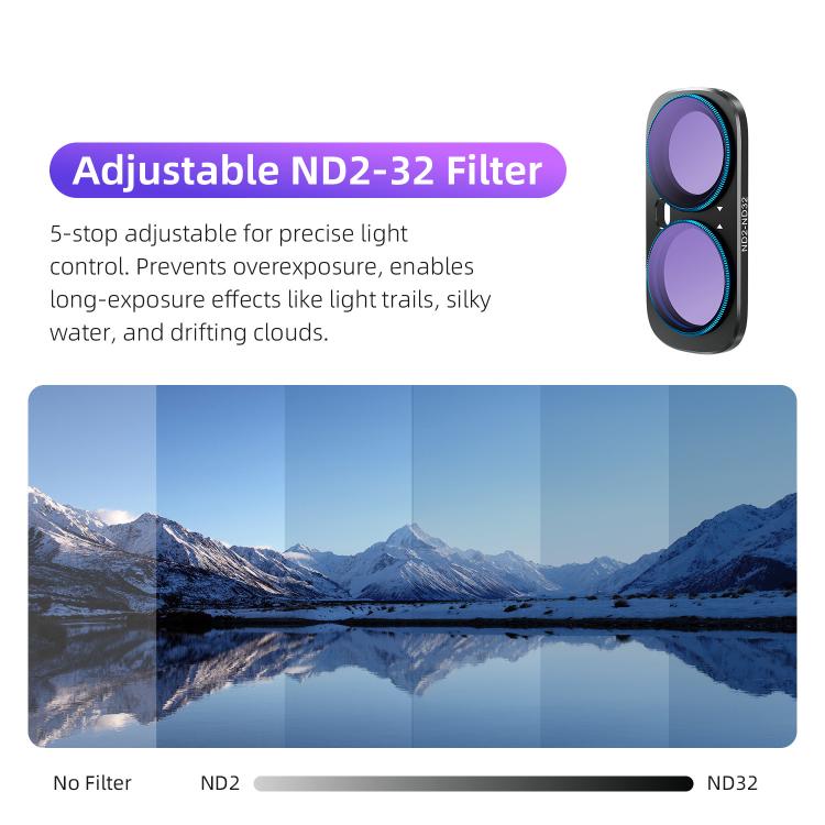 For Insta360 Luna Ultra aMagisn Magnetic Lens Filter, Adj CPL/UV/Black Mist/VND2-32/LPR, Adj CPL/UV/Black Mist/VND2-32, Adj CPL/VND2-32, ND8/16/32/64/128, Adjustable CPL Filter, 1/4 Black Diffusion, LPR, VND2-32, ND8, ND16, ND32, ND64, ND128, 6-Point Star
