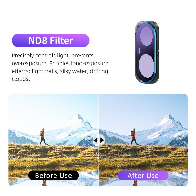 For Insta360 Luna Ultra aMagisn Magnetic Lens Filter, Adj CPL/UV/Black Mist/VND2-32/LPR, Adj CPL/UV/Black Mist/VND2-32, Adj CPL/VND2-32, ND8/16/32/64/128, Adjustable CPL Filter, 1/4 Black Diffusion, LPR, VND2-32, ND8, ND16, ND32, ND64, ND128, 6-Point Star