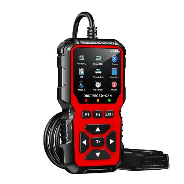 Car Fault Diagnostic Scanner OBD2 Engine Fault Code Reader, Red