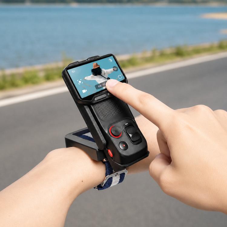 For Insta360 Luna Ultra Wrist Strap Mount Holder Remote Screen Rotating Bracket, Standard (Orange), Standard (Black), Standard (Red White Stripes), Standard (Blue White Stripes), Multi-Angle (Orange), Multi-Angle (Black), Multi-Angle (Red White Stripes...