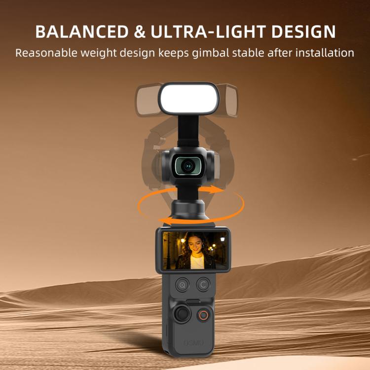 For DJI Osmo Pocket 4 BRDRC Camera Handheld Gimbal Selfie Fill Light