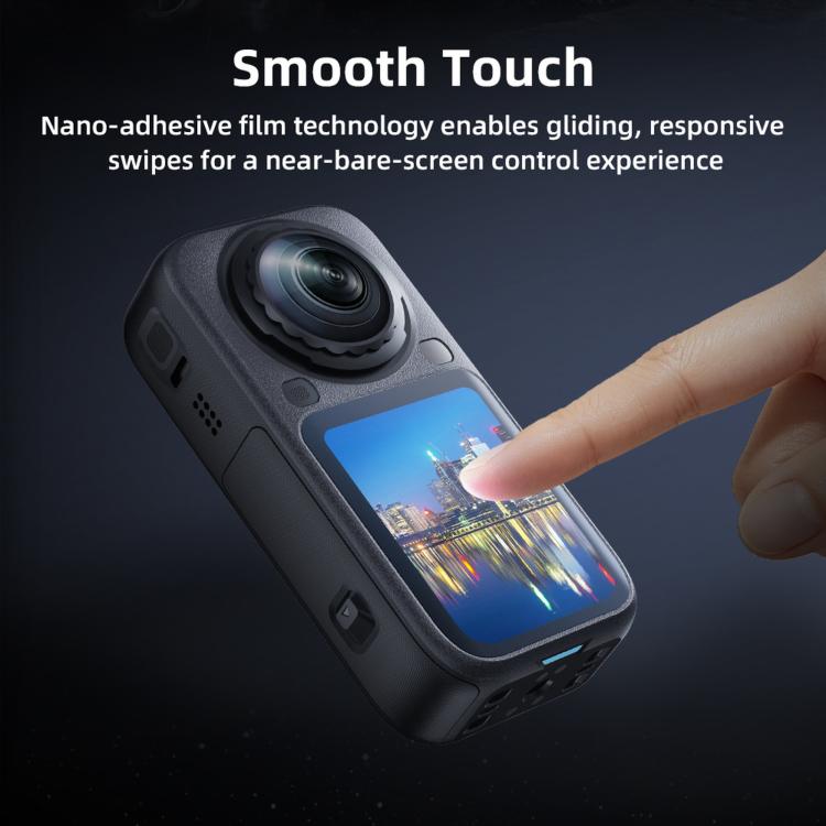 For Insta360 X6 BRDRC Dustproof Tempered Glass Screen Protector