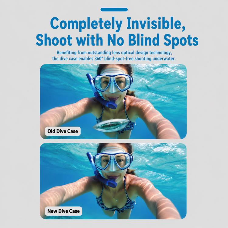 For Insta360 X6 Invisible Waterproof Housing 60m/197f Dive Case with Anti-Fog Inserts 2-prong Version, 2-prong Version