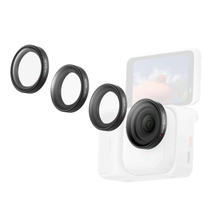 4 PCS For Insta360 GO Ultra Original Micro Lens Kit, 5cm+11.6cm+21.5cm+38cm, Micro Lens Kit