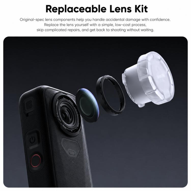 For Insta360 X6 Original Interchangeable Lens Kits, Single Lens