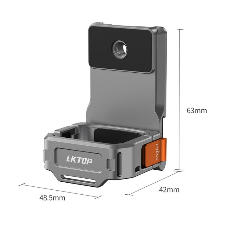 For DJI Osmo Pocket 4 / 3 LKTOP Magnetic Expansion Mount Quick Release Aluminum Cage With Cold Shoe & Arca Swiss, AC-013