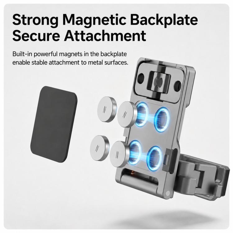 For DJI Osmo Pocket 4 / 3 LKTOP Magnetic Expansion Mount Quick Release Aluminum Cage With Cold Shoe & Arca Swiss, AC-013