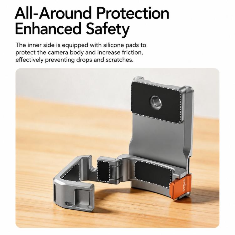 For DJI Osmo Pocket 4 / 3 LKTOP Magnetic Expansion Mount Quick Release Aluminum Cage With Cold Shoe & Arca Swiss, AC-013