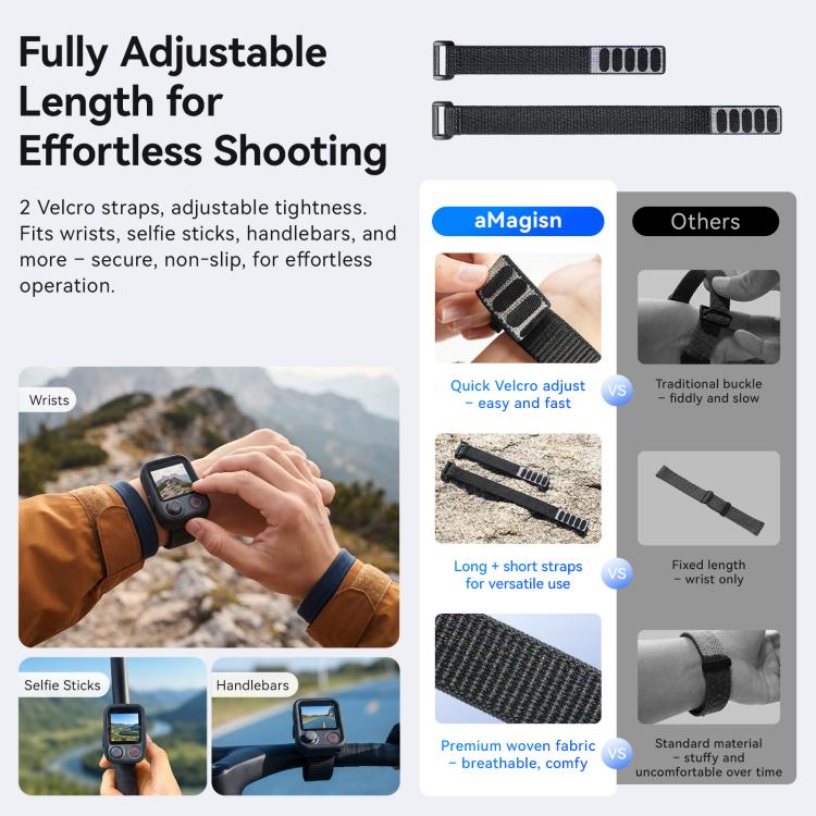 For DJI Osmo FrameTap aMagisn Strap Silicone Case Remote Monitor Adjustable Wristband Cover, aMagisn