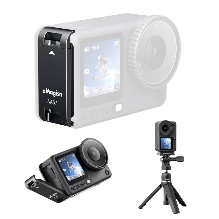 For DJI Osmo Action 6 aMagisn Vertical Shoot Battery Cover Magnetic Quick Release Metal Battery Door