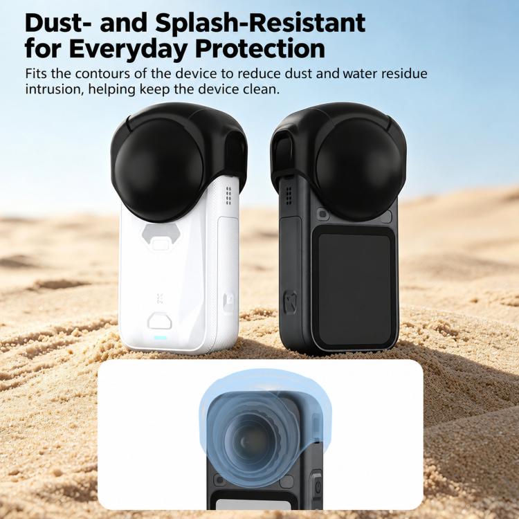 For Insta360 X6 Flymile Action Camera Dustproof Silicone Lens Cover