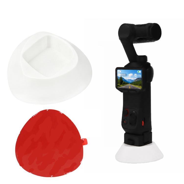 For Insta360 Luna Pro / Ultra Flexible Silicone Desk & Car Dashboard Mount Base, Black Standard, White Standard, Black with Adhesive Pad, White with Adhesive Pad