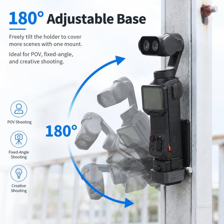 For Insta360 Luna Pro / Ultra Magnetic Mount Holder with 180-degree Adjustable Base, Base Type