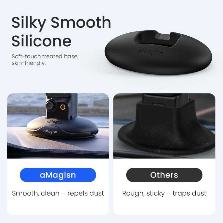 For DJI Osmo Pocket 4P/4/3 aMagisn Car Silicone Stand Base Anti-Slip Dashboard Mount Holder, BD27 Black, BD27 Pink, BD27 Purple