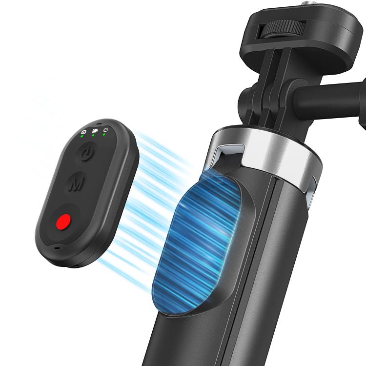 For aMagisn AM61 Action Camera Voice Remote, Magnetic Base With Strap, Selfie Stick