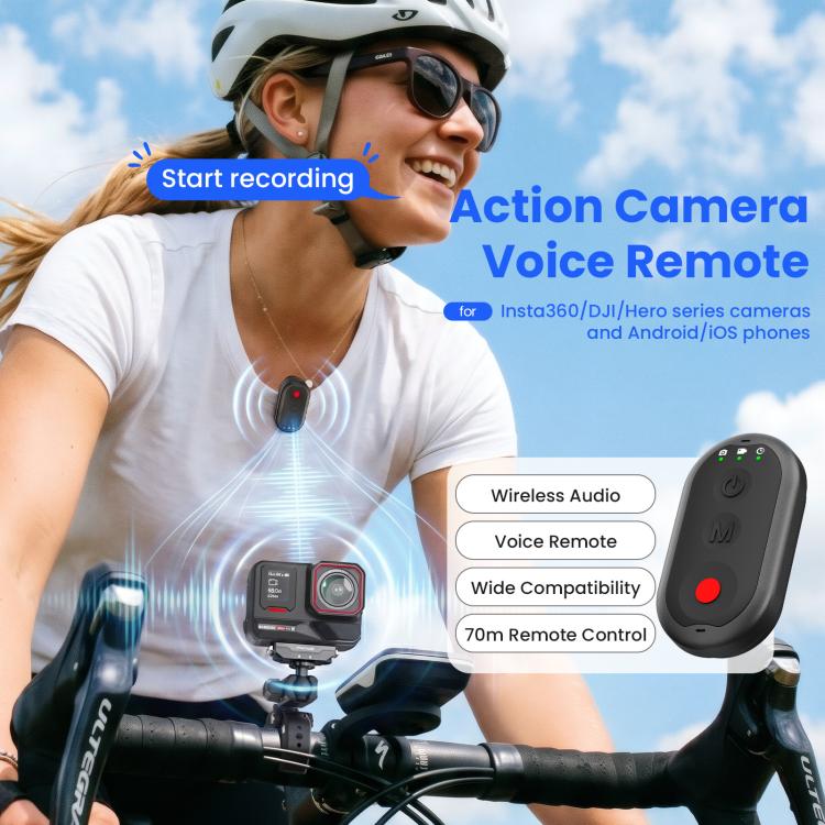 AMagisn AM61 Action Camera Voice Remote For Insta360 / GoPro HERO / DJI Series Cameras & Phones, AM61 Voice Remote