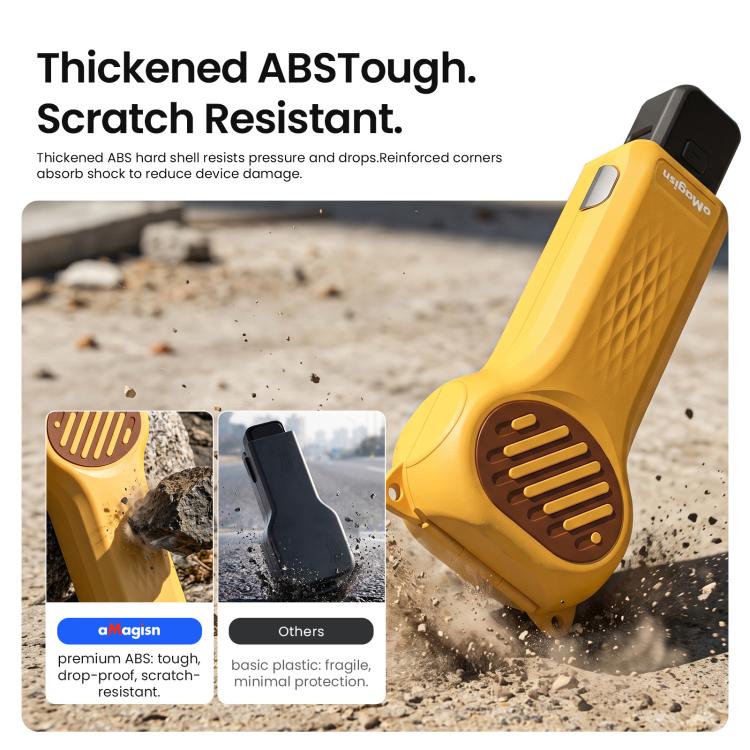 For DJI Osmo Pocket 4P aMagisn Open Bottom Hard Shell Case Flip Open Gimbal & Screen Cover, Open Bottom Black, Open Bottom Yellow, Open Bottom Pink