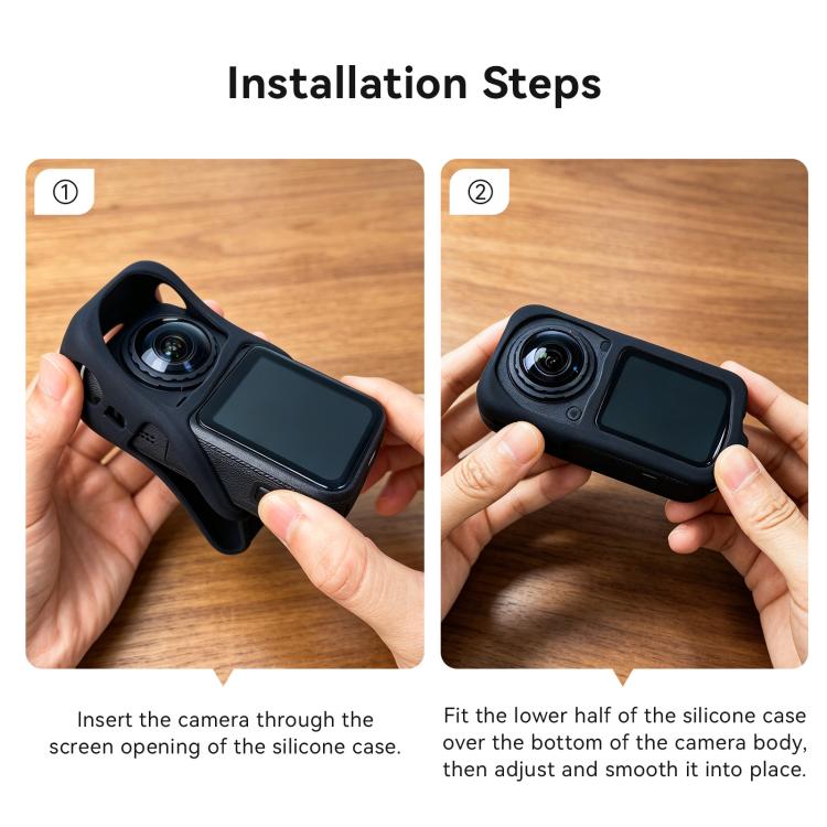 For Insta360 X6 Soft Anti-Scratch Rubber Cover Sleeve, aMagisn Body Case, aMagisn Lens Cap