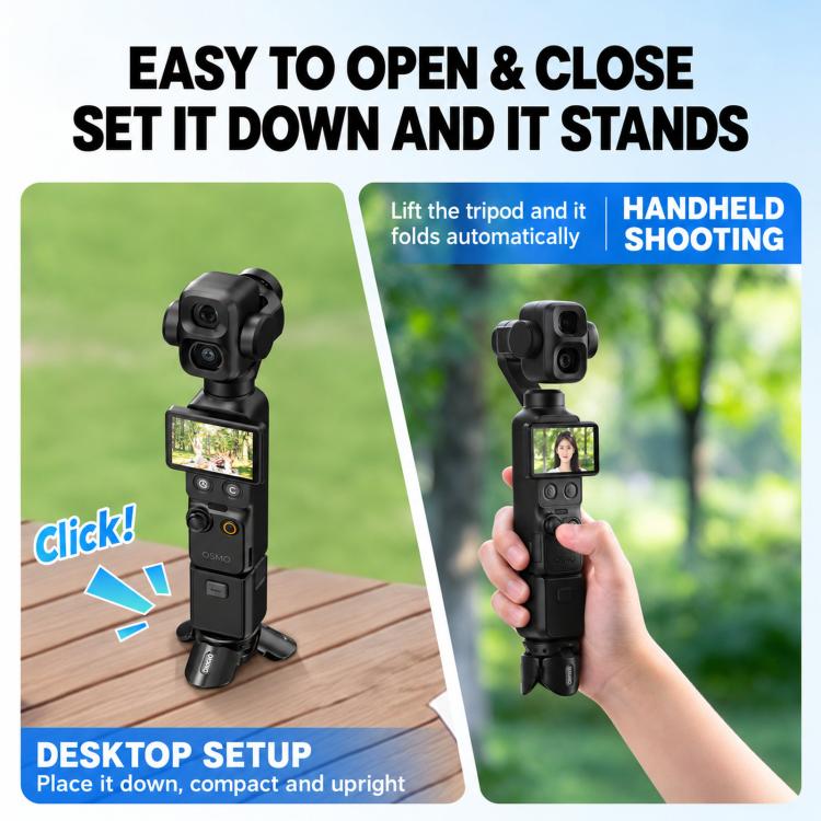 For DJI Pocket 4P / Insta360 X6 BRDRC Magnetic Tripod Mount Base