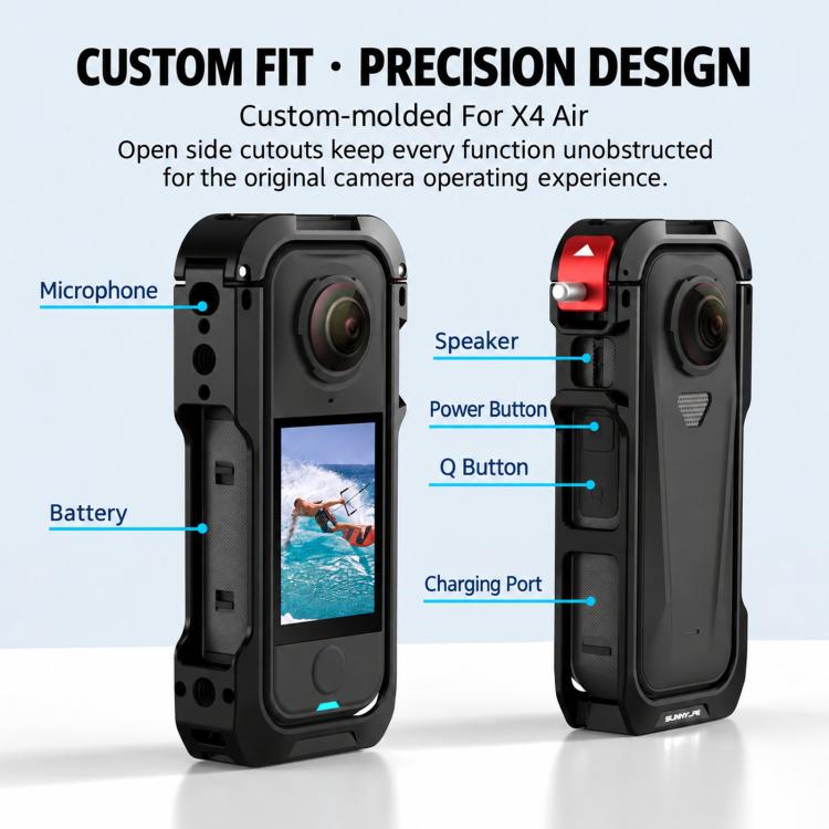 For Insta360 X4 Air Flymile Action Camera Protective Expansion Cage