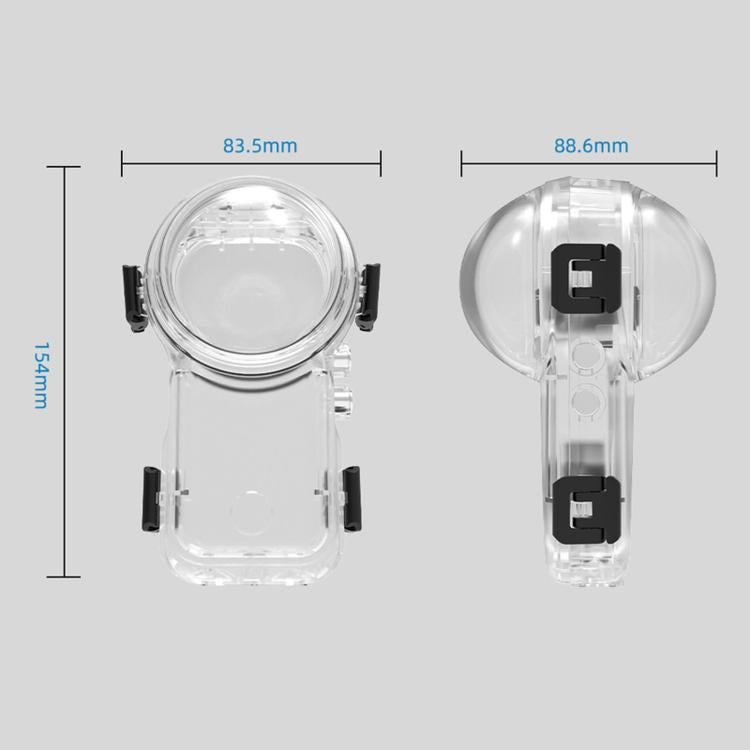 For Insta360 X4 Air Invisible Dive Case 60m/197ft Waterproof Underwater Housing with Magnetic Quick Release Mount