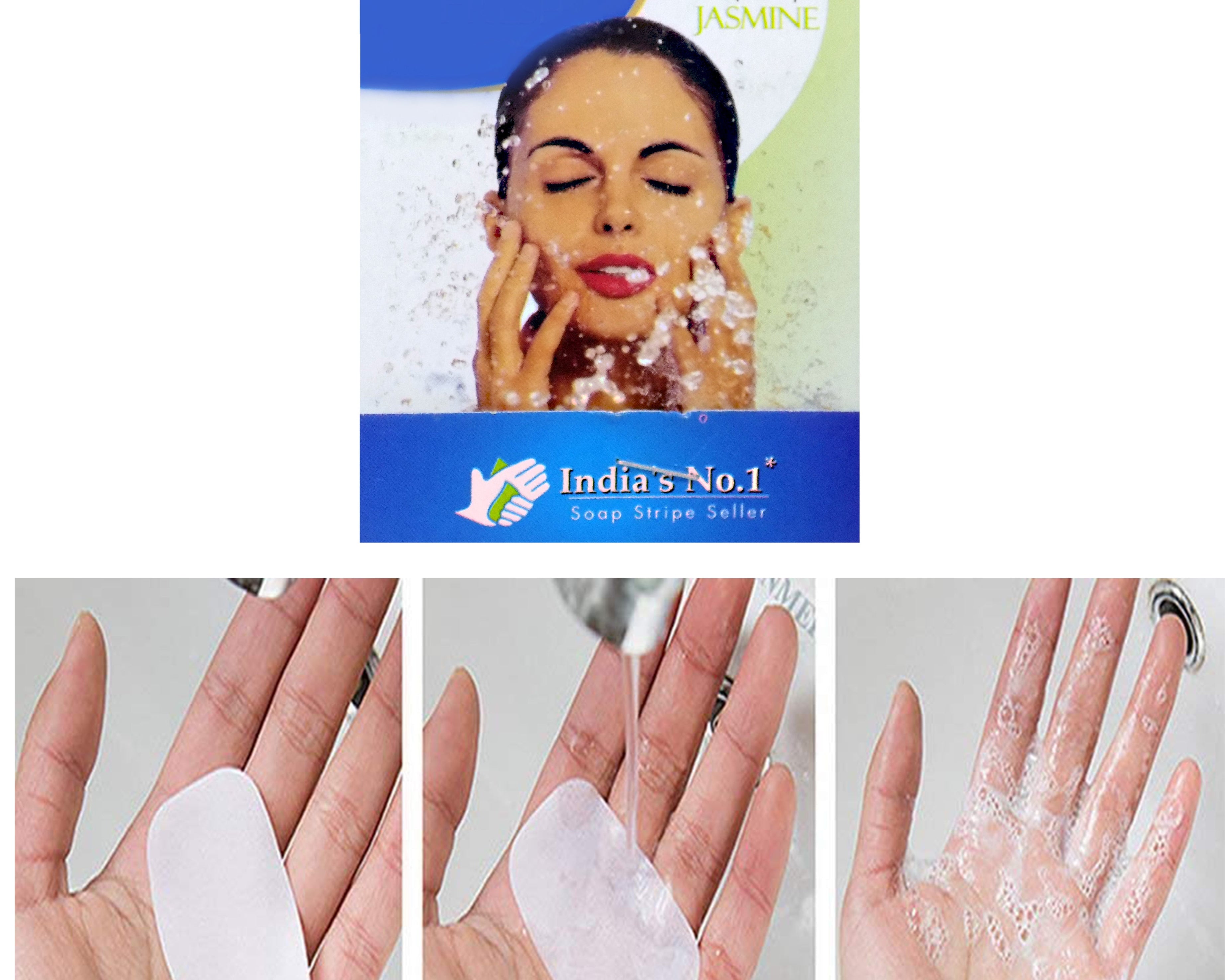 Paper soap strips with jasmine fragrance.