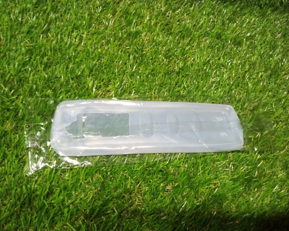 Full view of the remote pouch with a clear and protective finish.