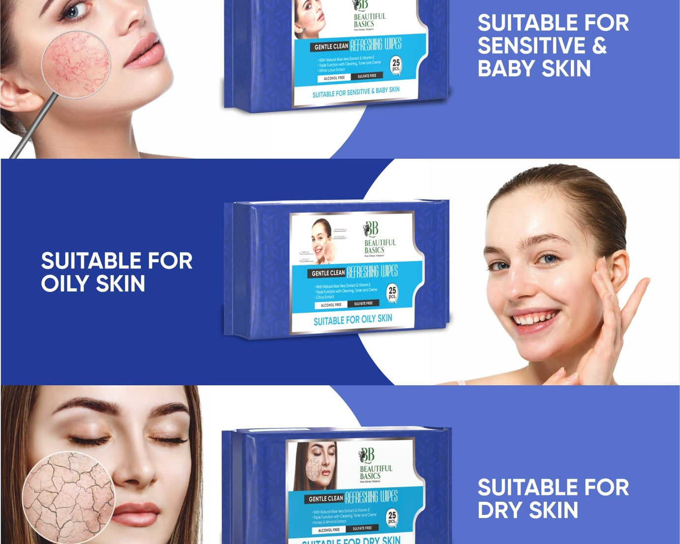 Refreshing Wet Wipes for Face | Facial Cleansing | Refreshing & Skin Hydration| Soothing for skin | pH Balance & Alcohol Free | Nourishing with Fruit extract | 25 Wipes