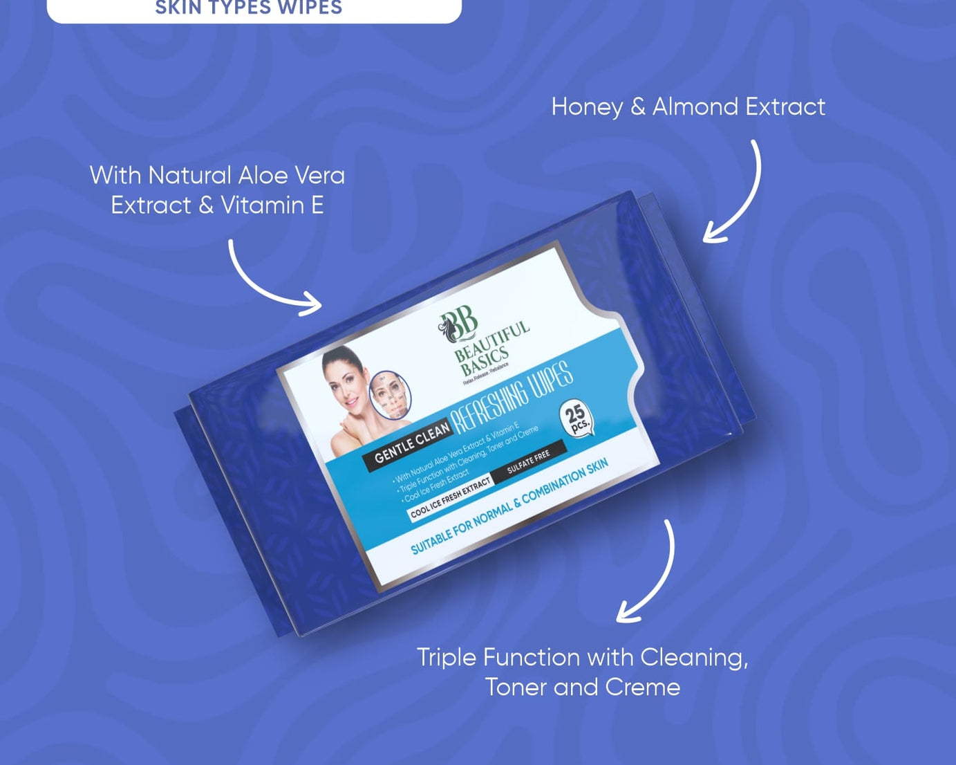 Refreshing Wet Wipes for Face | Facial Cleansing | Refreshing & Skin Hydration| Soothing for skin | pH Balance & Alcohol Free | Nourishing with Fruit extract | 25 Wipes