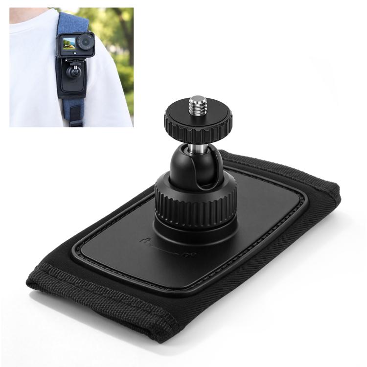 Magnetic Quick-Release Backpack Shoulder Strap Mount with 1/4 inch Screw Interface & Phone Clamp for DJI, Insta360, GoPro and Other Action Cameras, Smartphones, For DJI, Insta360, GoPro and Other Action Cameras, Smartphones