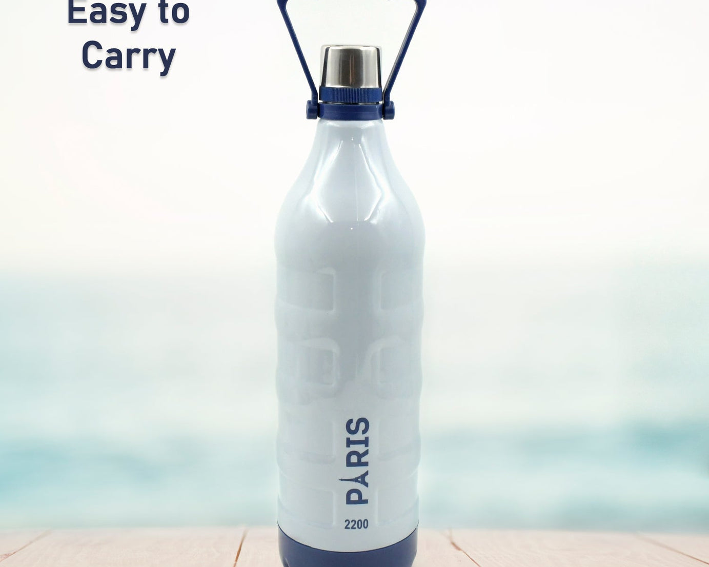 Plastic Sports Insulated Water Bottle with Handle Easy to Carry High Quality Water Bottle, BPA-Free & Leak-Proof! for Kids' School, For Fridge, Office, Sports, School, Gym, Yoga (1 Pc, 1500ML & 2200ML)