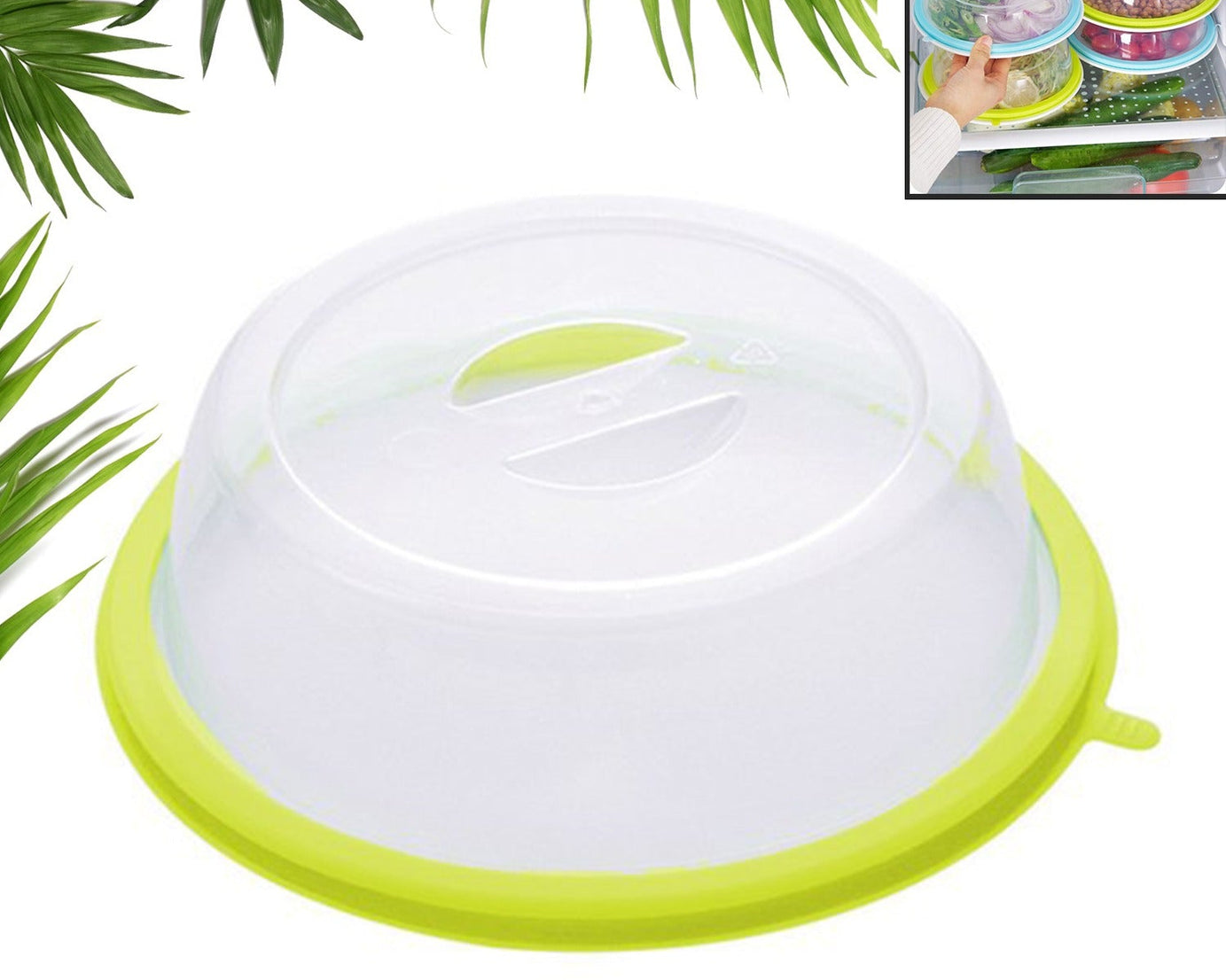 Air-Tight Microwave Oven Dish Cover Microwave Splatter Cover Food Cover Microwave Food Plate Kitchen Plate Dish Lid Dishwasher Safe