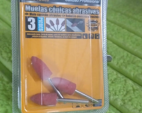 Bullet Shape Rotary Grinding Stone Set (3 Pcs Set)